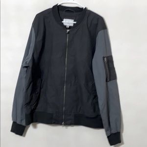 Men’s Colorblock Bomber Jacket - Gray